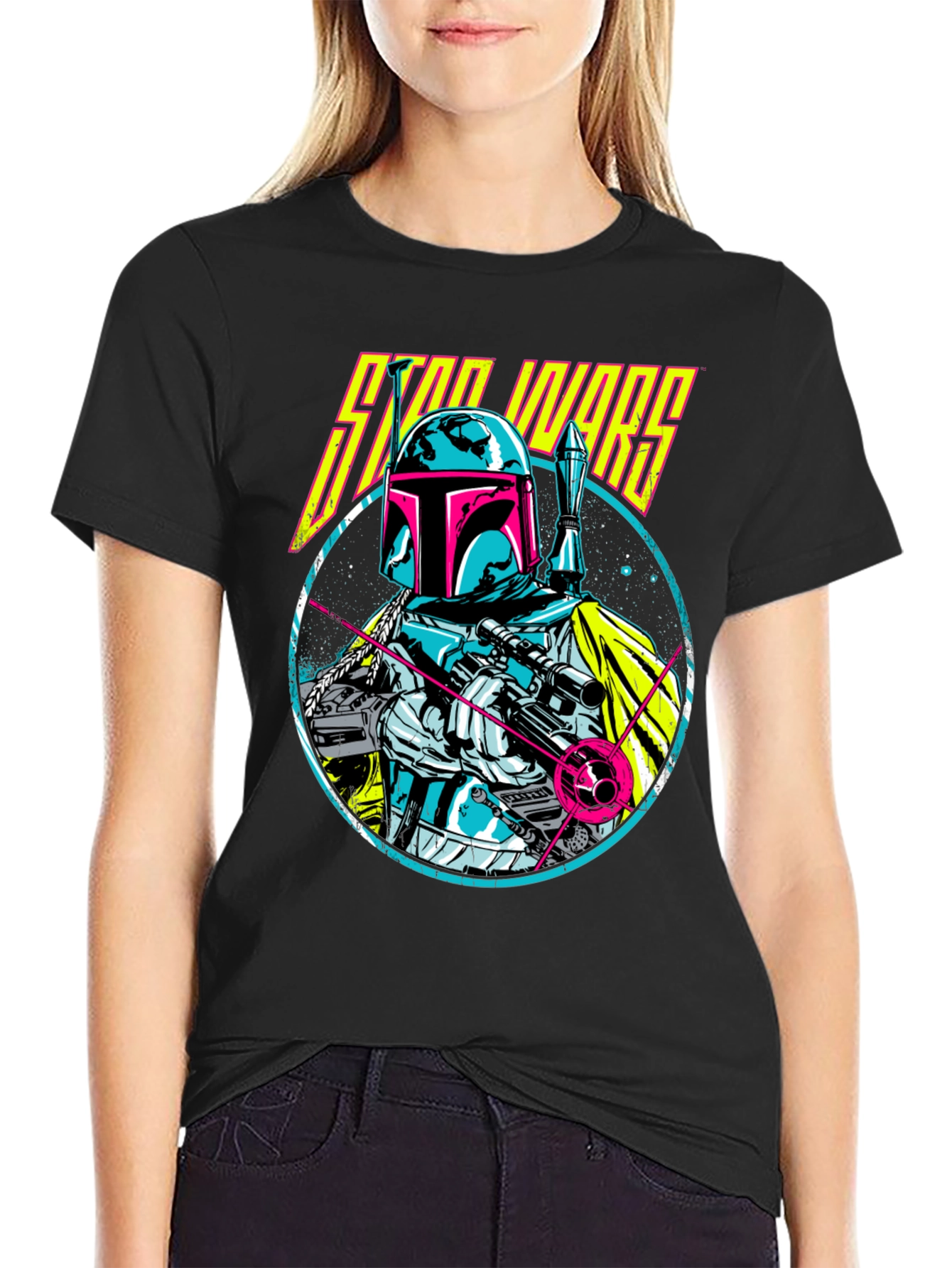 Retro Star Wars Boba Fett Graphic T-Shirt