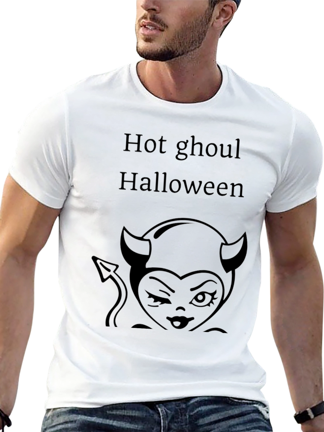 Hot Ghoul Halloween Graphic Tee - Unisex Black Shirt
