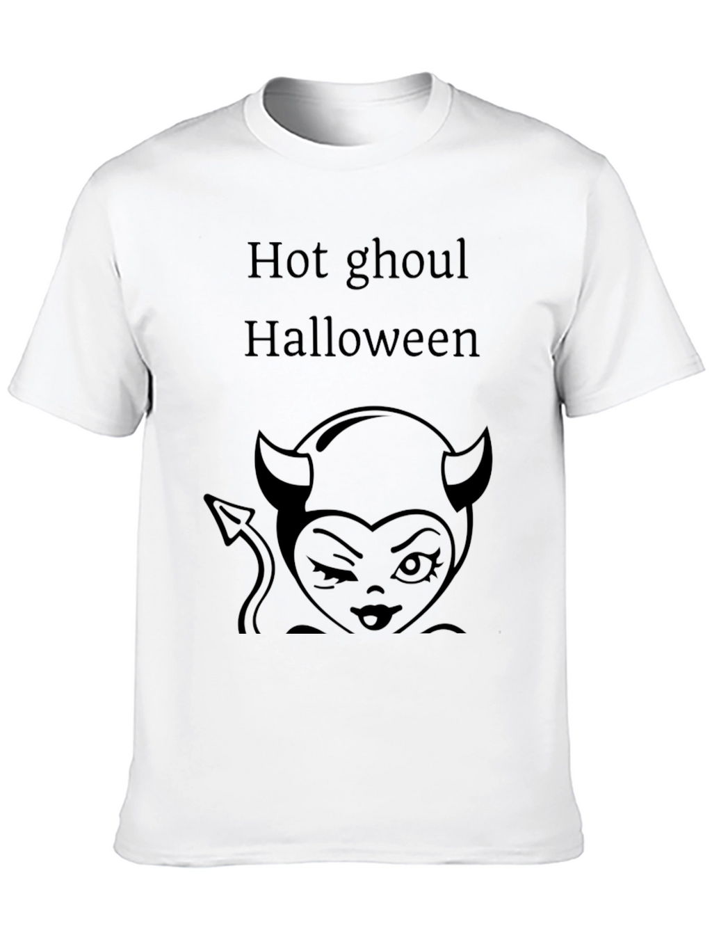 Hot Ghoul Halloween Graphic Tee - Unisex Black Shirt