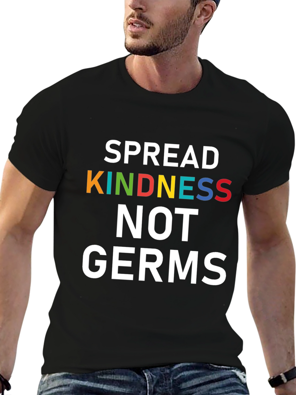 Spread Kindness T-Shirt -  Comfortable Black Tee