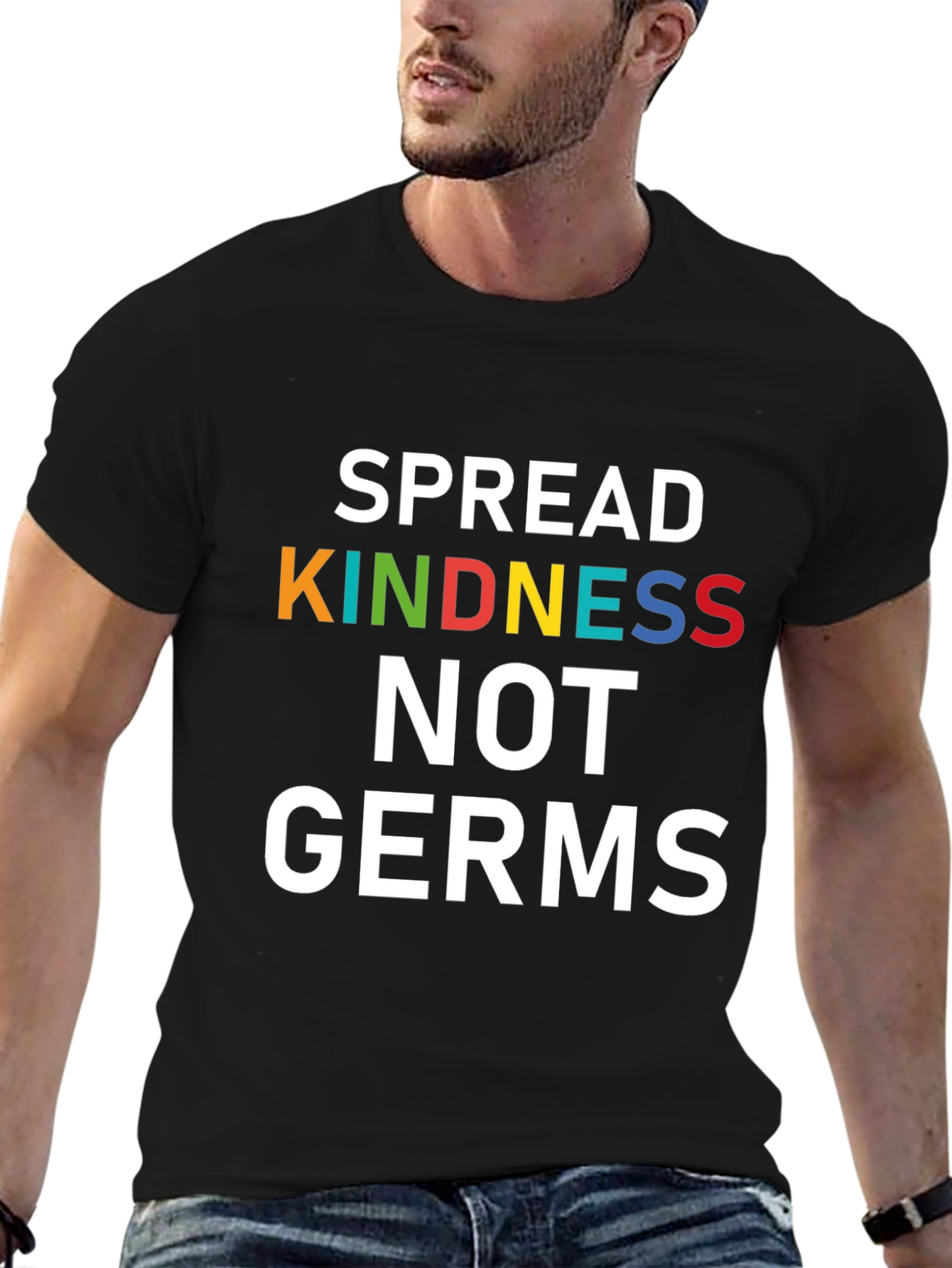 Spread Kindness T-Shirt -  Comfortable Black Tee