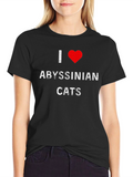 I Love Abyssinian Cats T-Shirt
