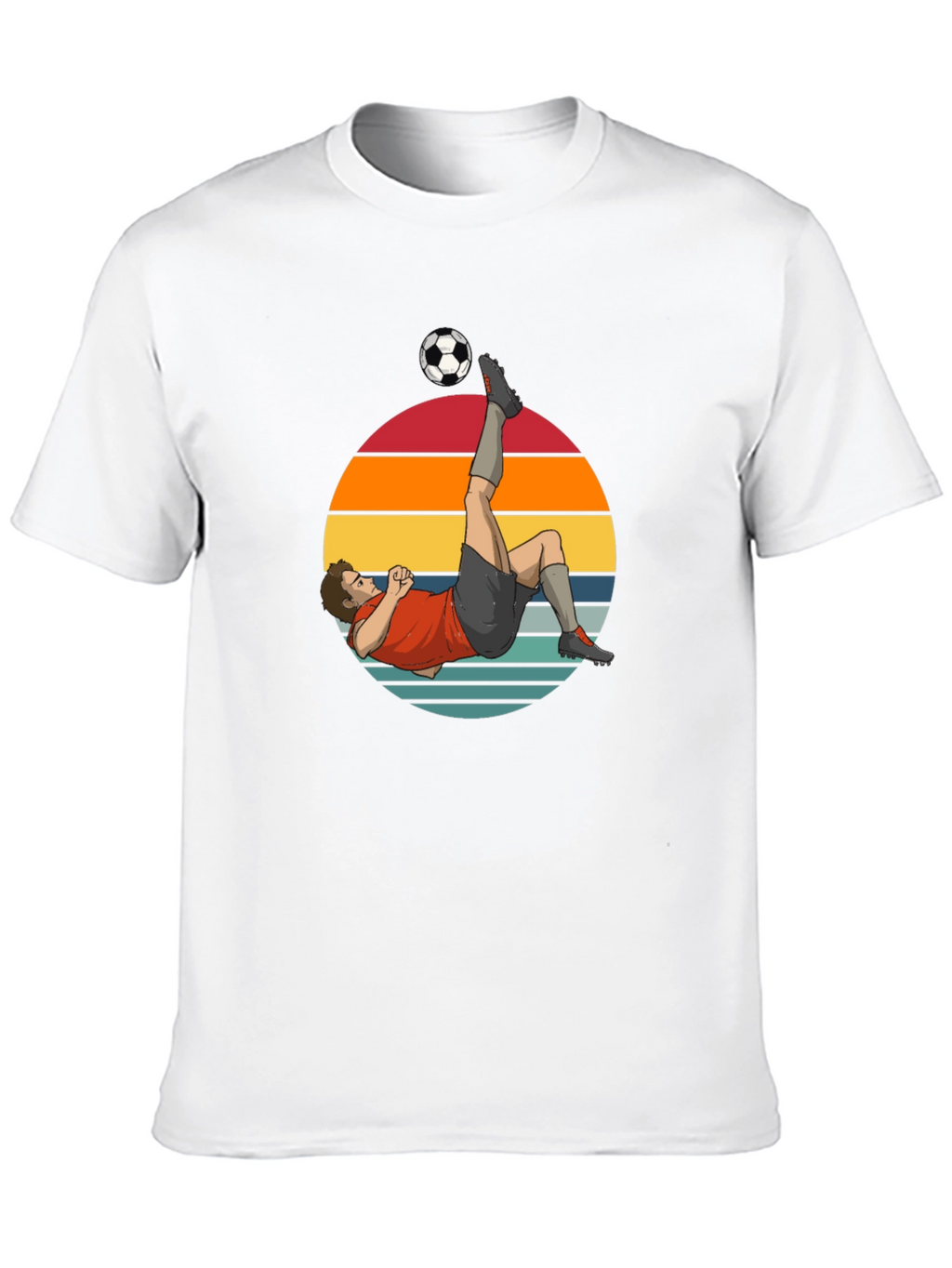 Soccer Kick Graphic Tee - Retro Style