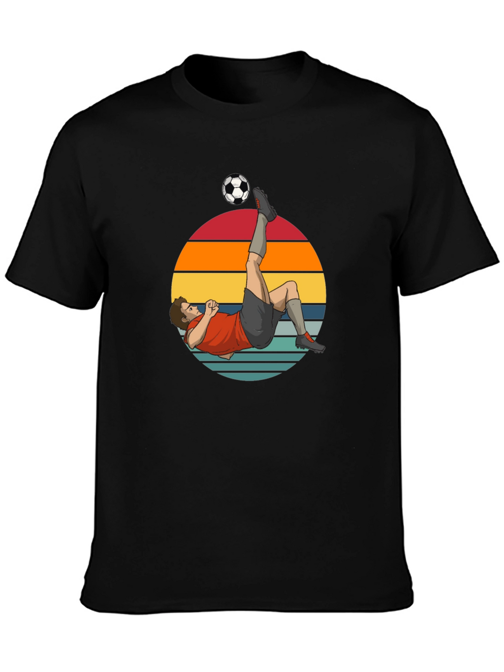 Soccer Kick Graphic Tee - Retro Style