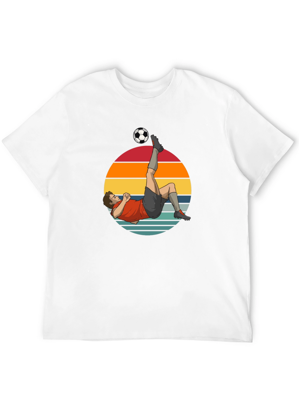 Soccer Kick Graphic Tee - Retro Style