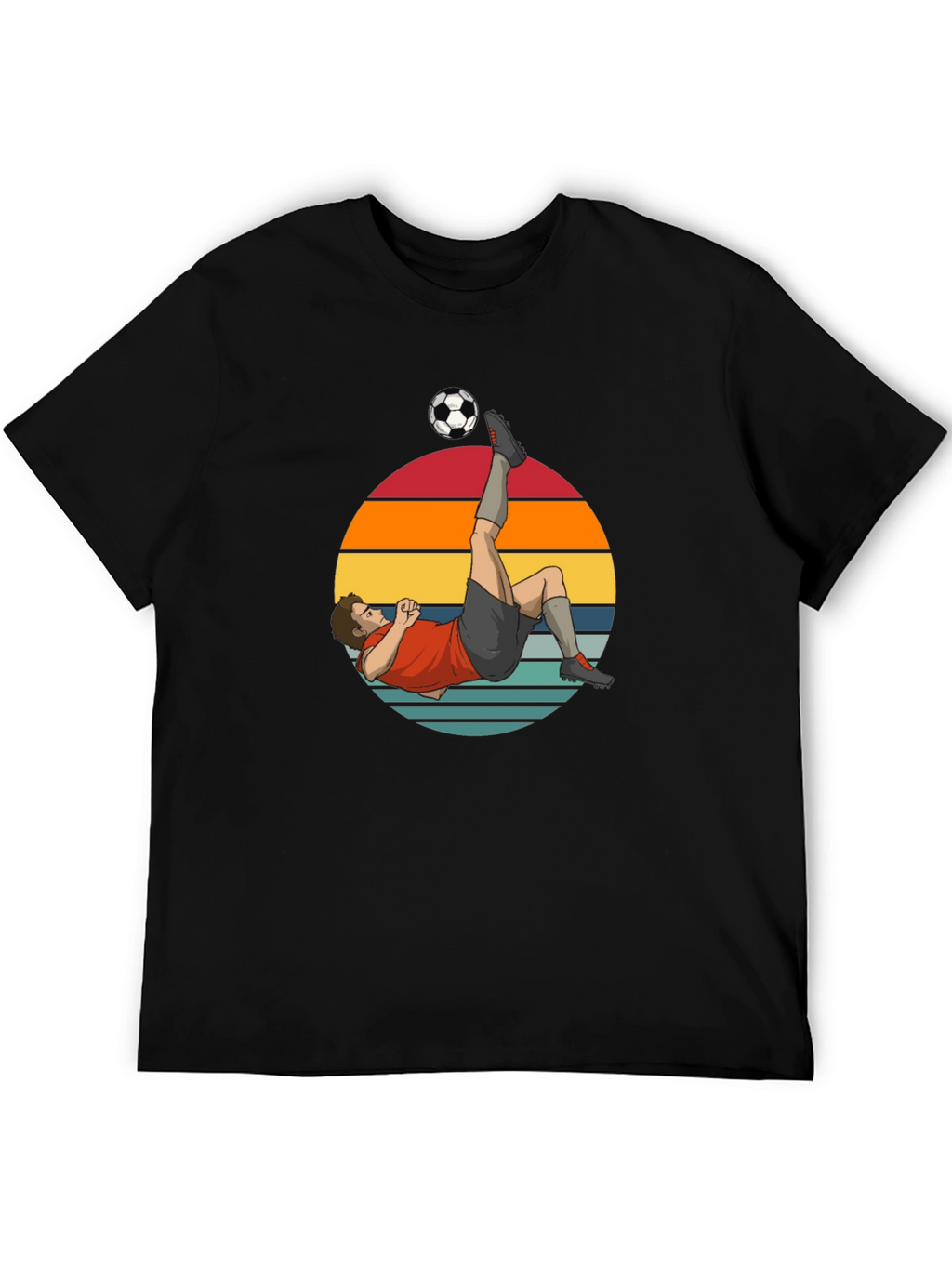 Soccer Kick Graphic Tee - Retro Style