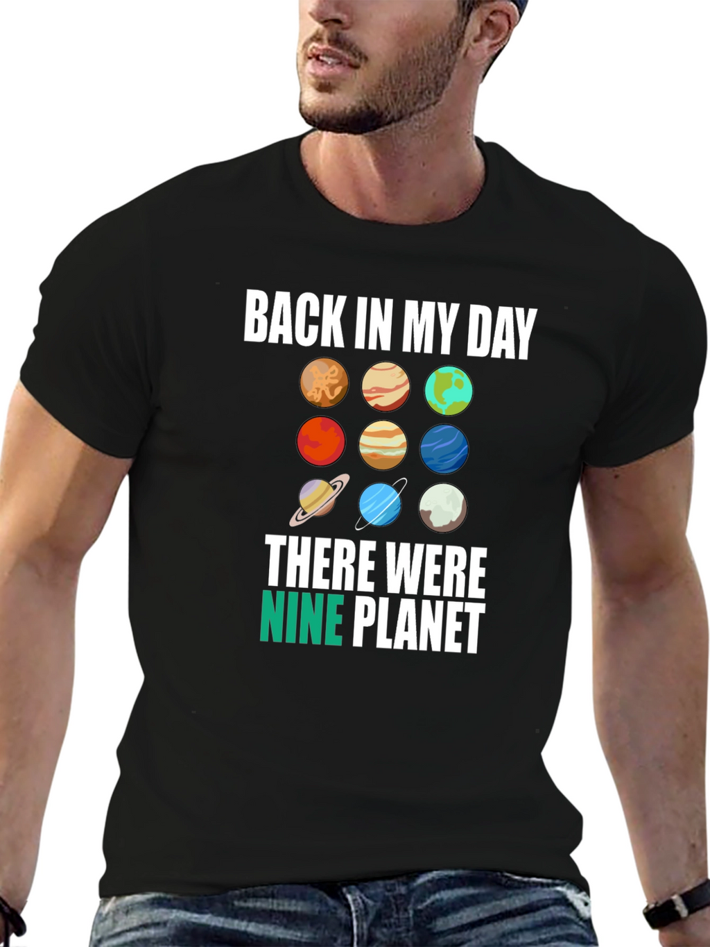Back in My Day Nine Planets Graphic Tee