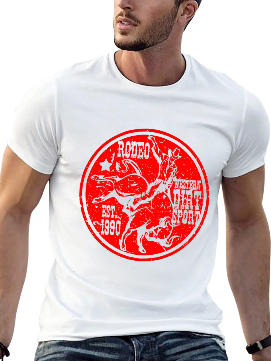 Rodeo Western Dirt Sport Graphic T-Shirt