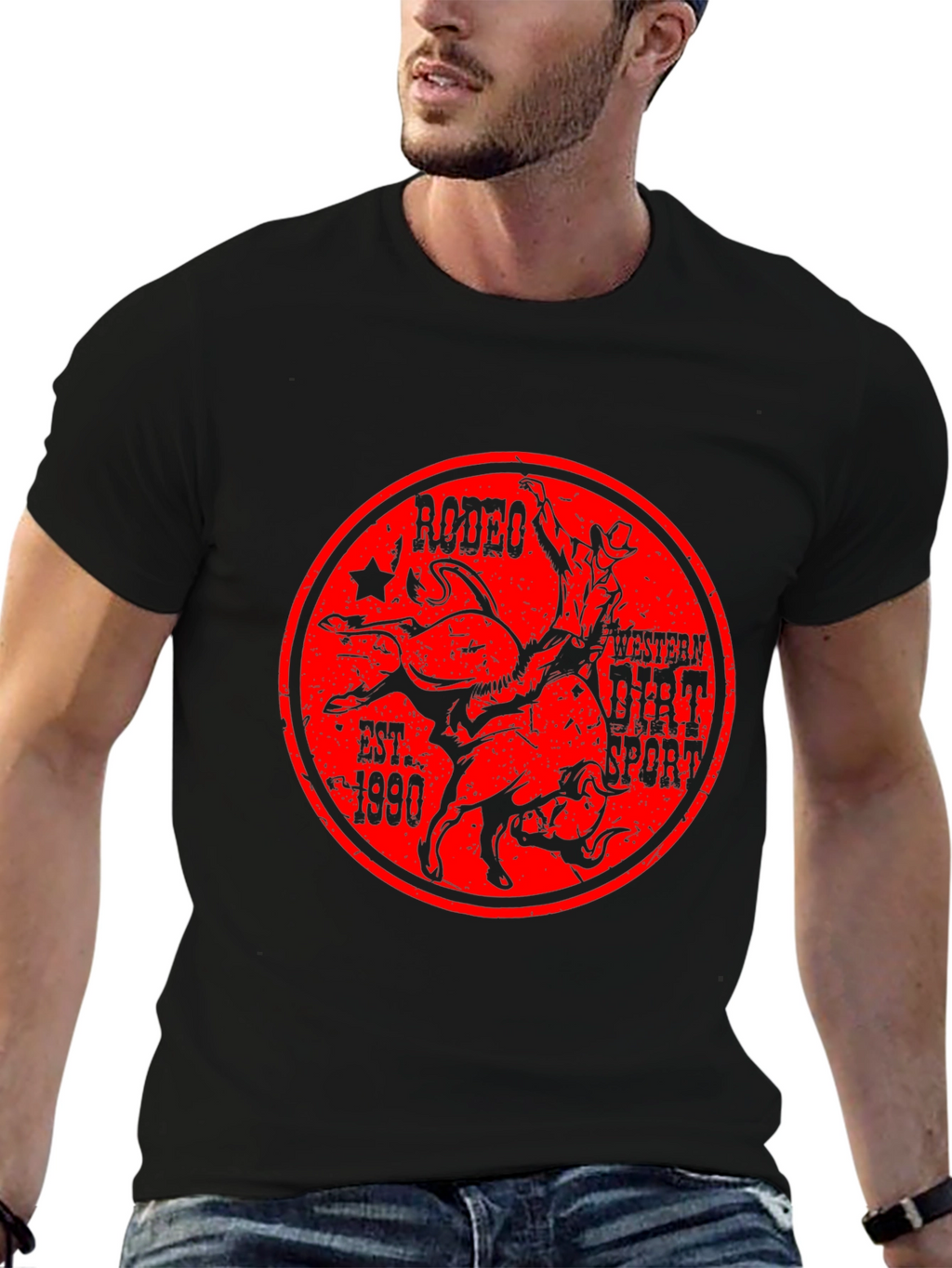 Rodeo Western Dirt Sport Graphic T-Shirt