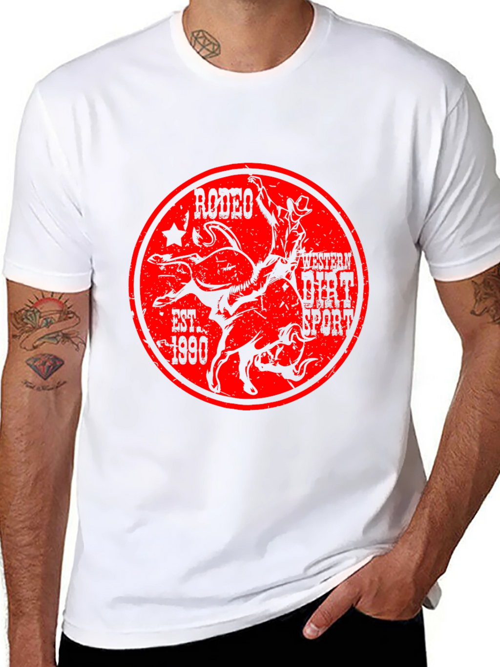 Rodeo Western Dirt Sport Graphic T-Shirt