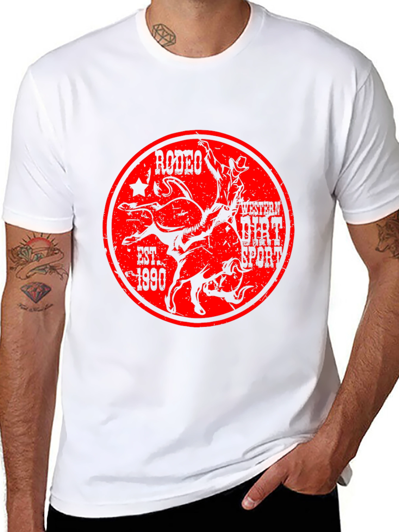 Rodeo Western Dirt Sport Graphic T-Shirt