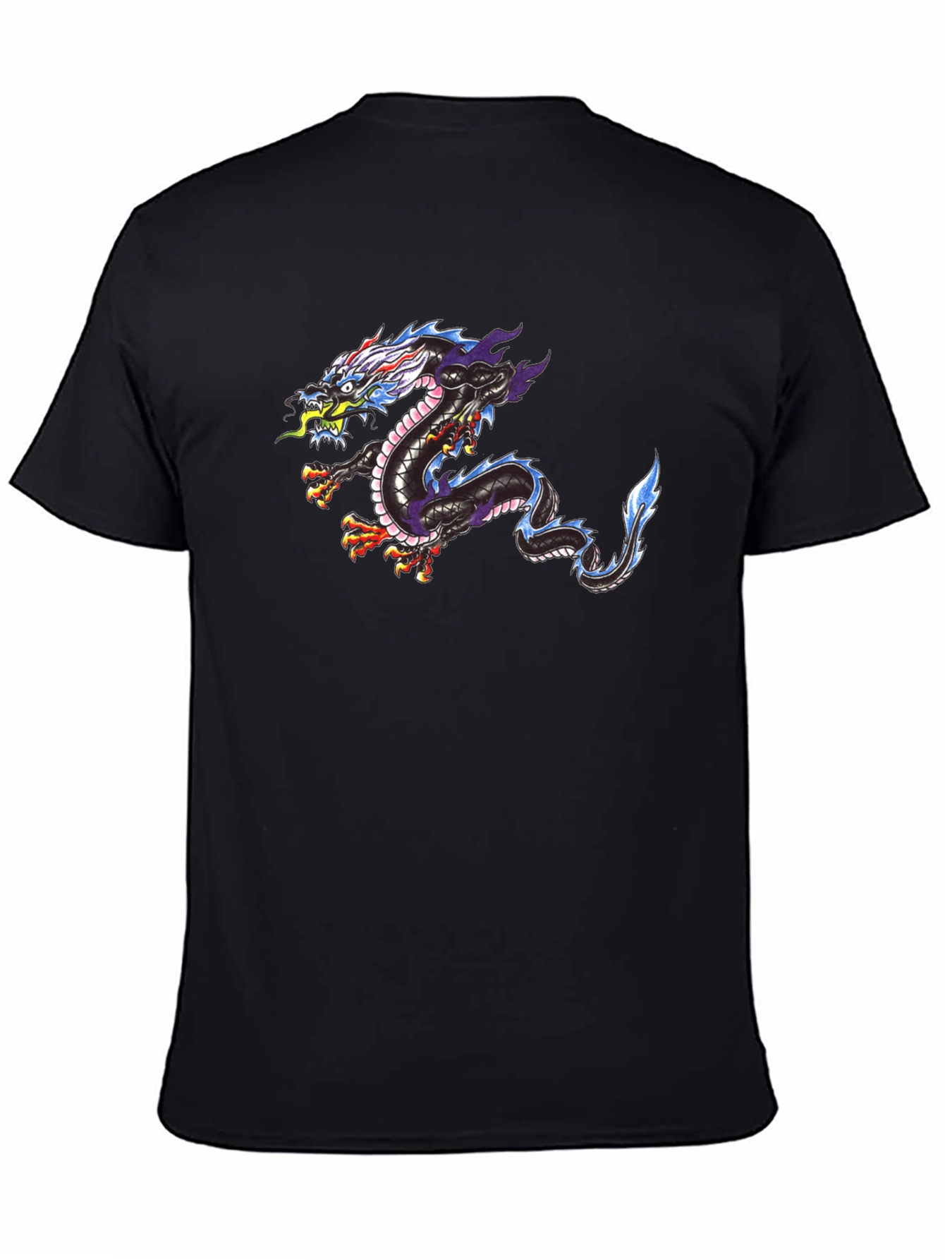 Dragon Print Black T-Shirt