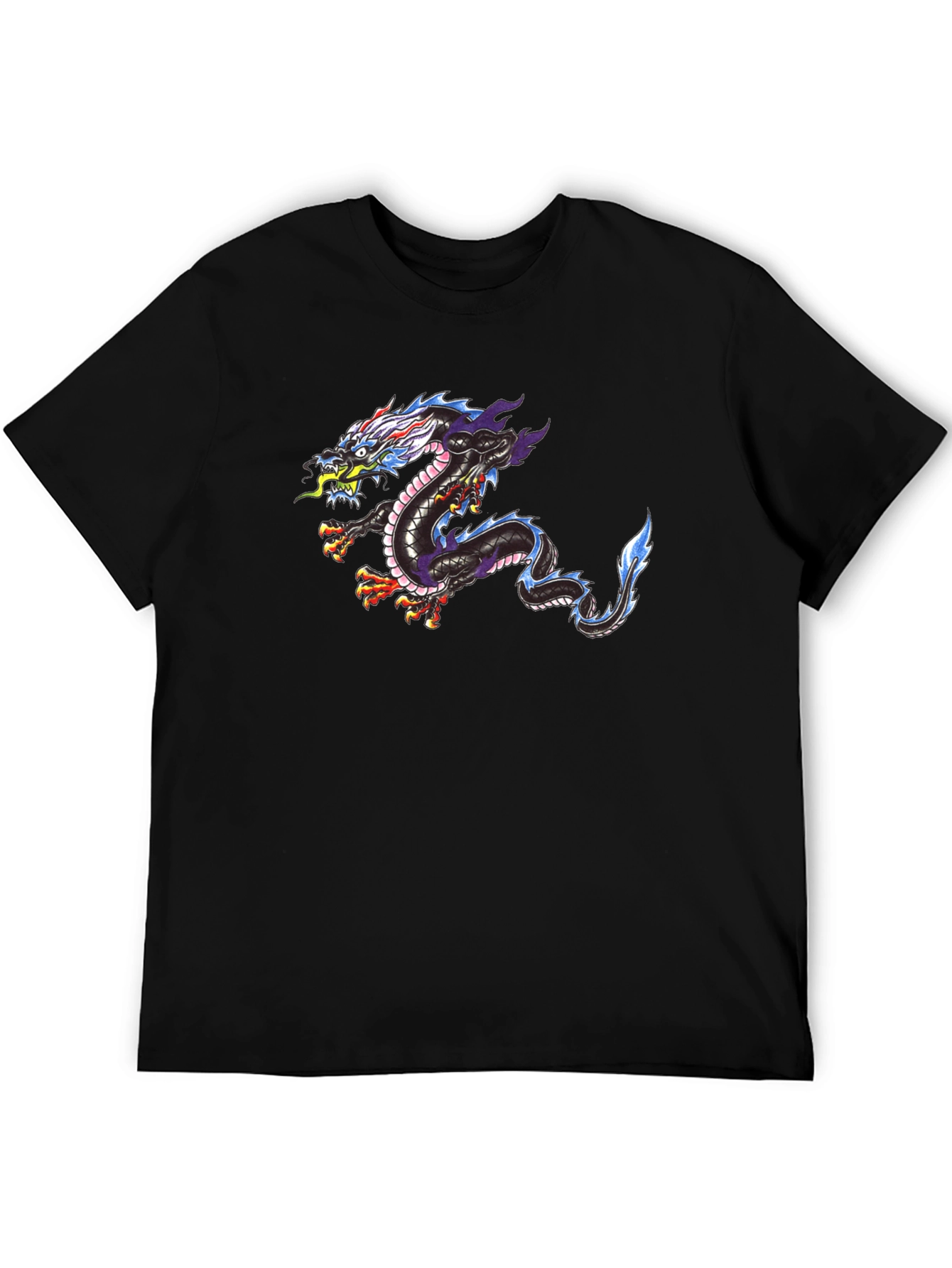 Dragon Print Black T-Shirt
