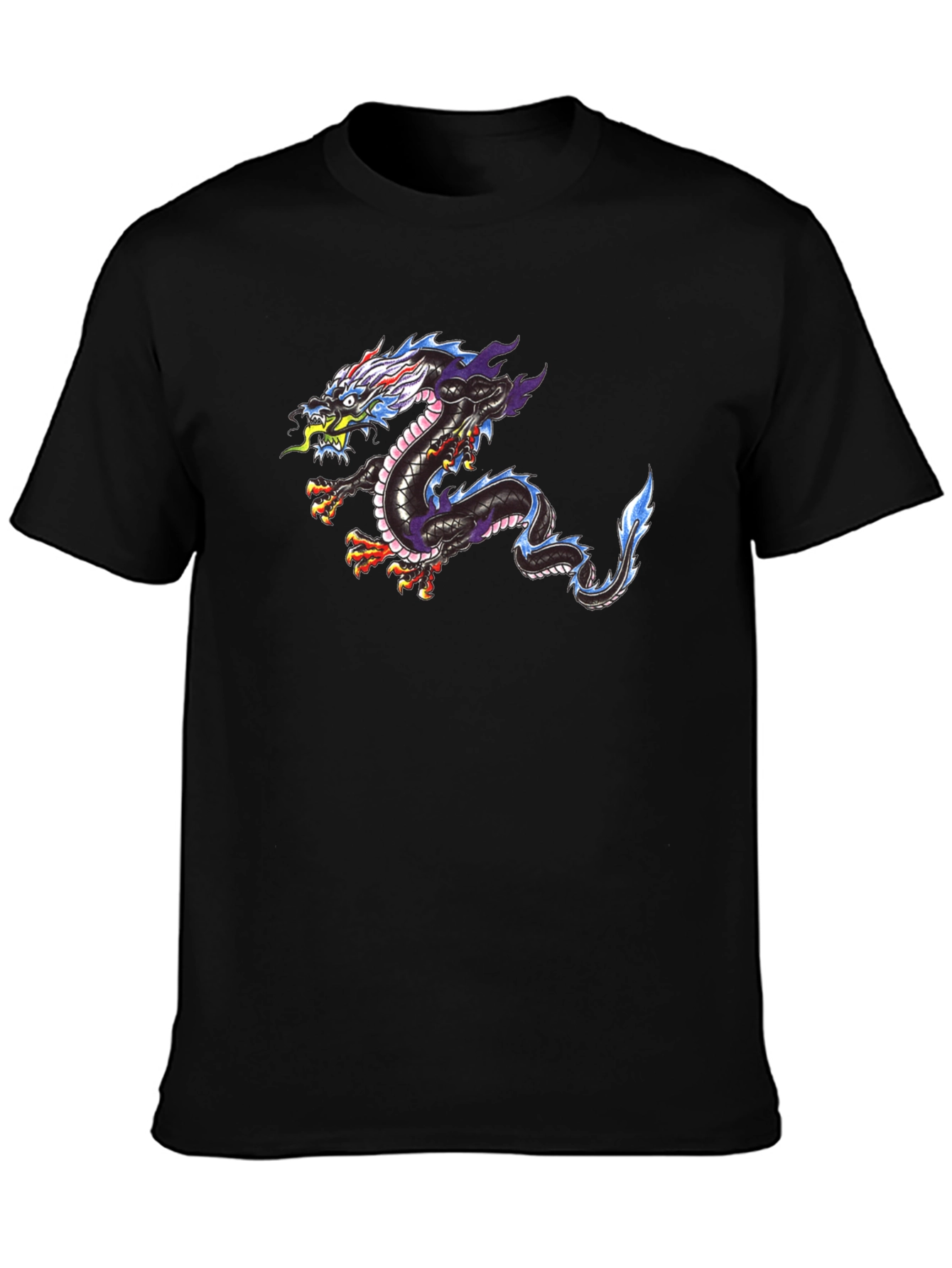 Dragon Print Black T-Shirt