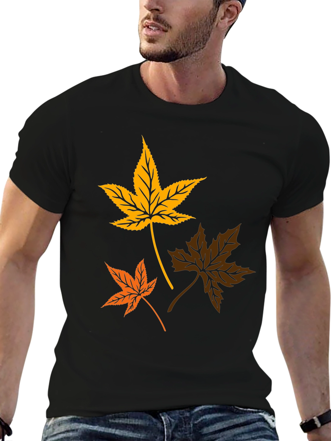 Autumn Leaves Graphic T-Shirt - Stylish Fall Apparel