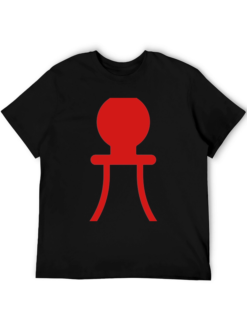 Modern Graphic Tee - Red Abstract Design