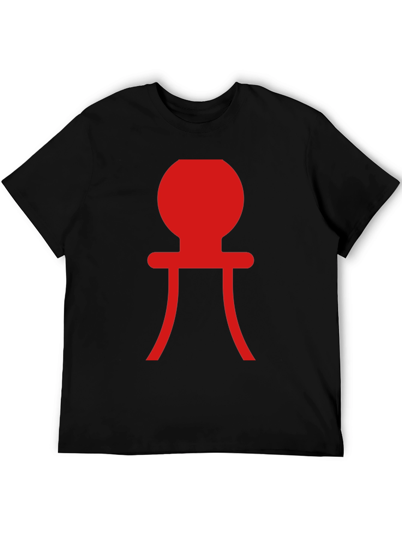 Modern Graphic Tee - Red Abstract Design