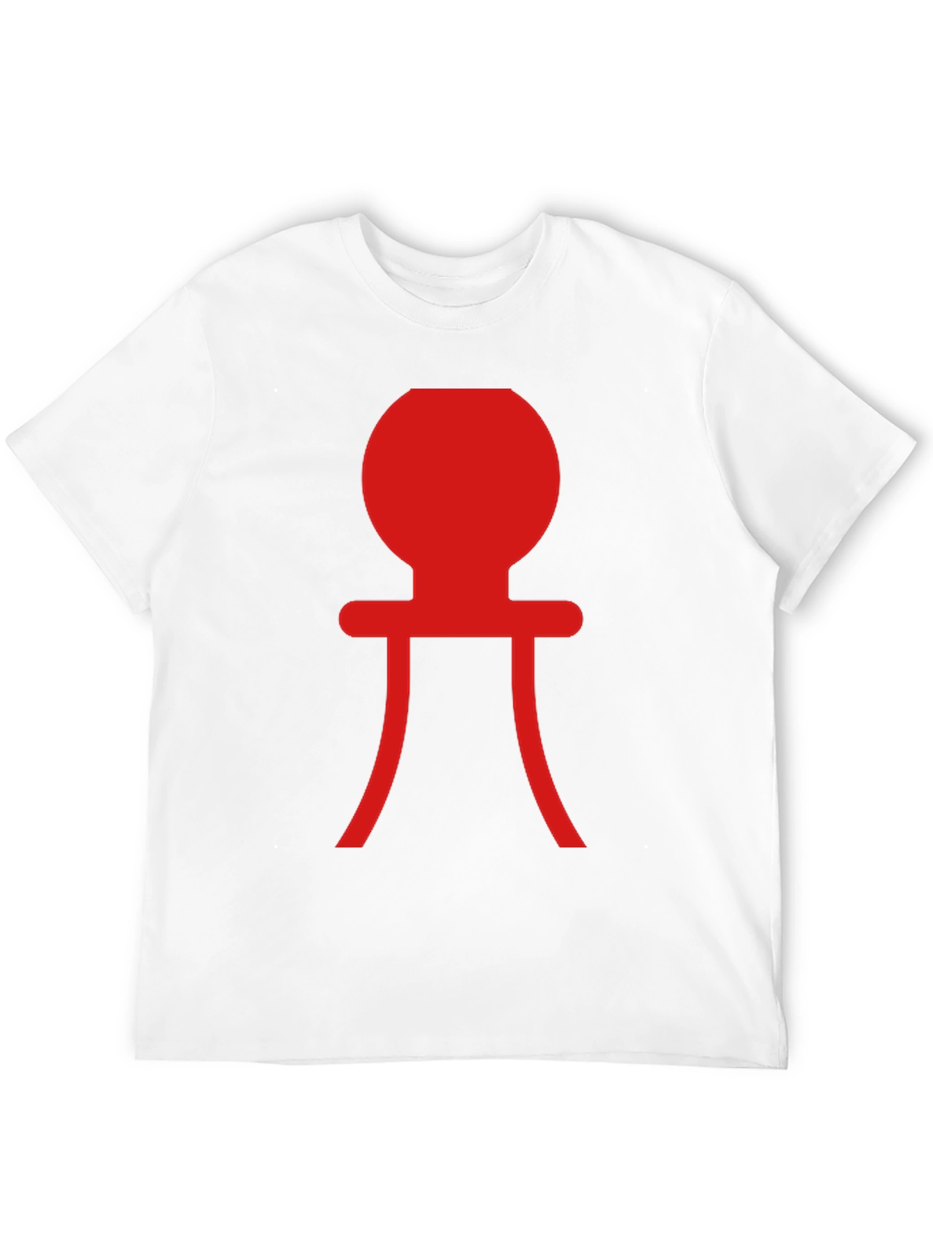 Modern Graphic Tee - Red Abstract Design