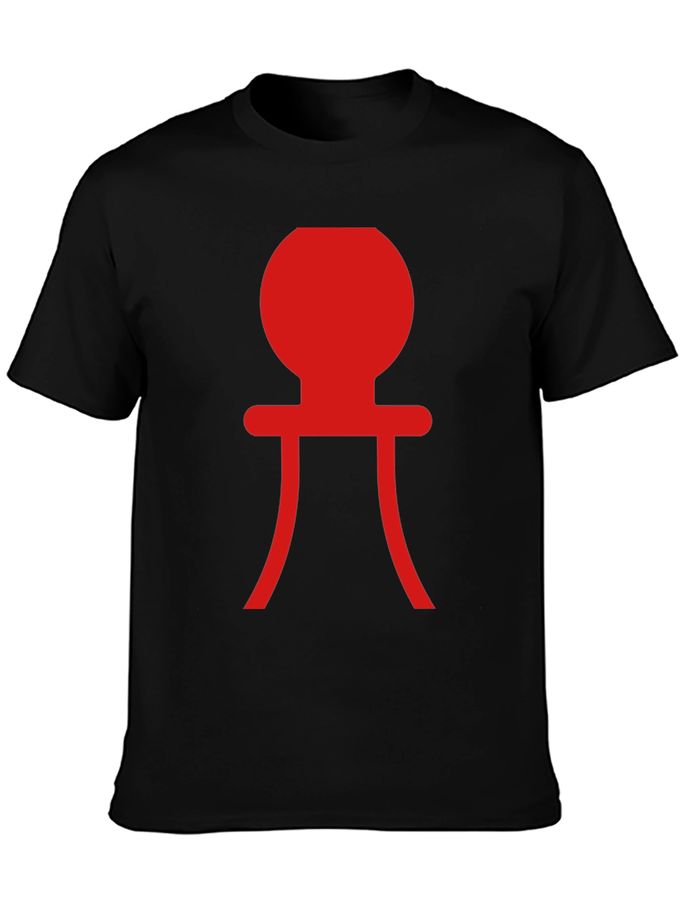 Modern Graphic Tee - Red Abstract Design