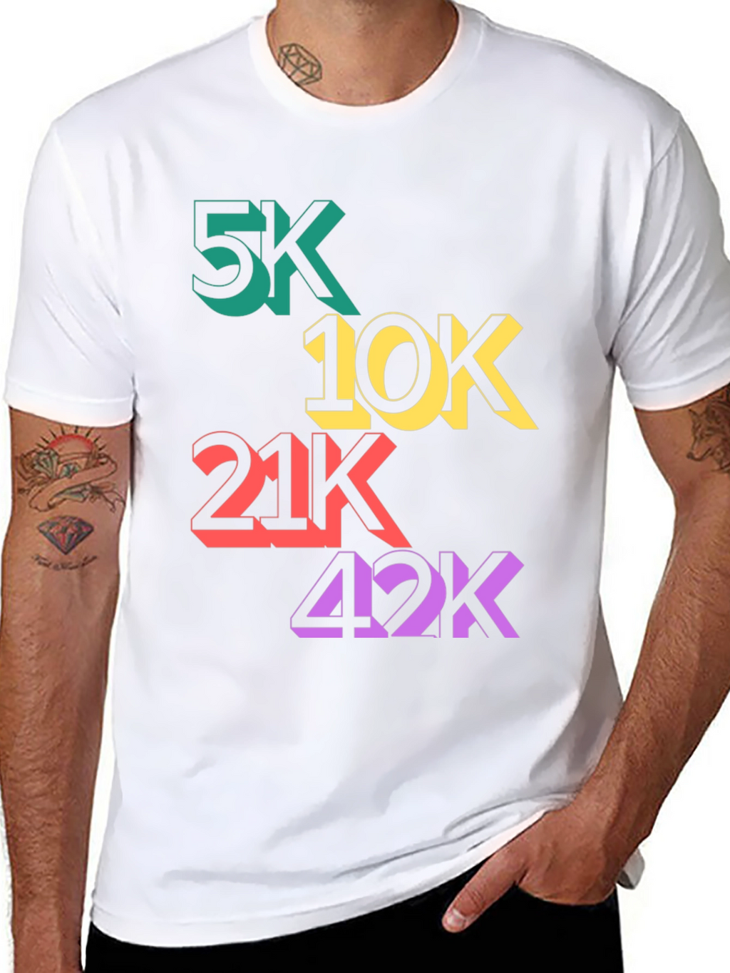 Runners T-Shirt: 5K 10K 21K 42K