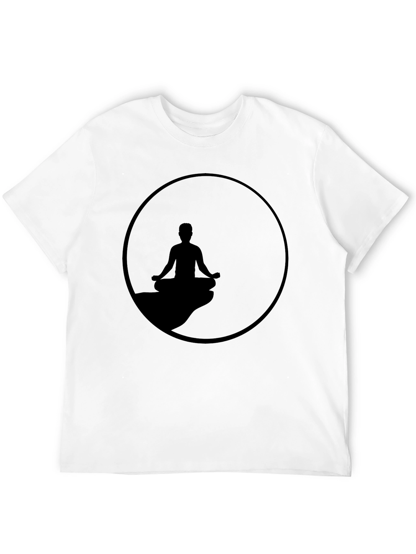 Zen Meditation T-Shirt - Relaxed Fit Black Tee
