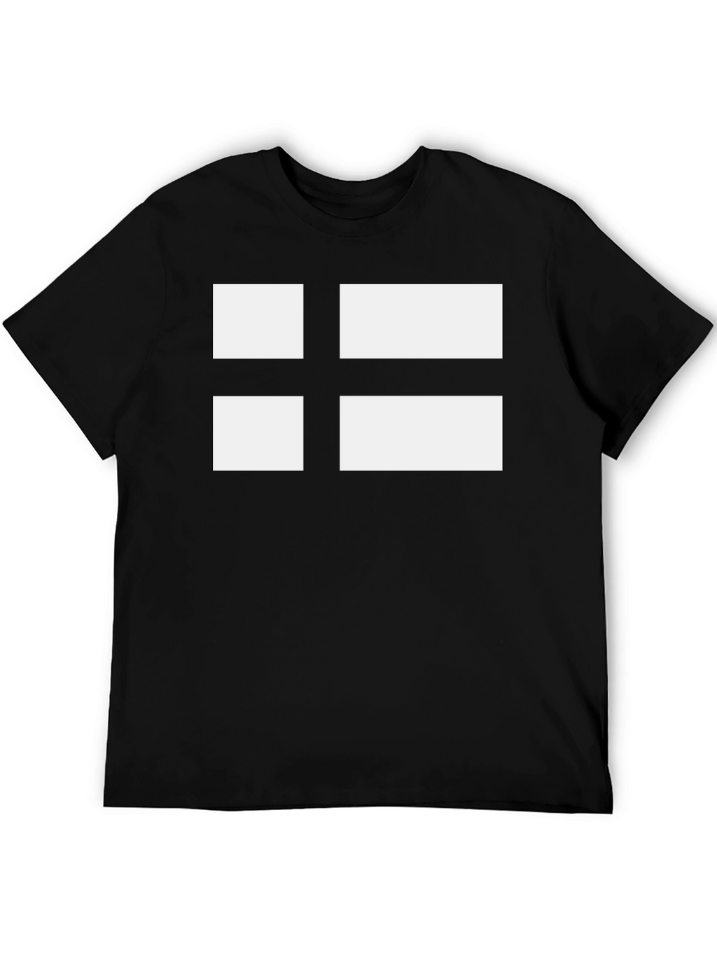 Nordic Cross Graphic Tee - Black Cotton T-Shirt