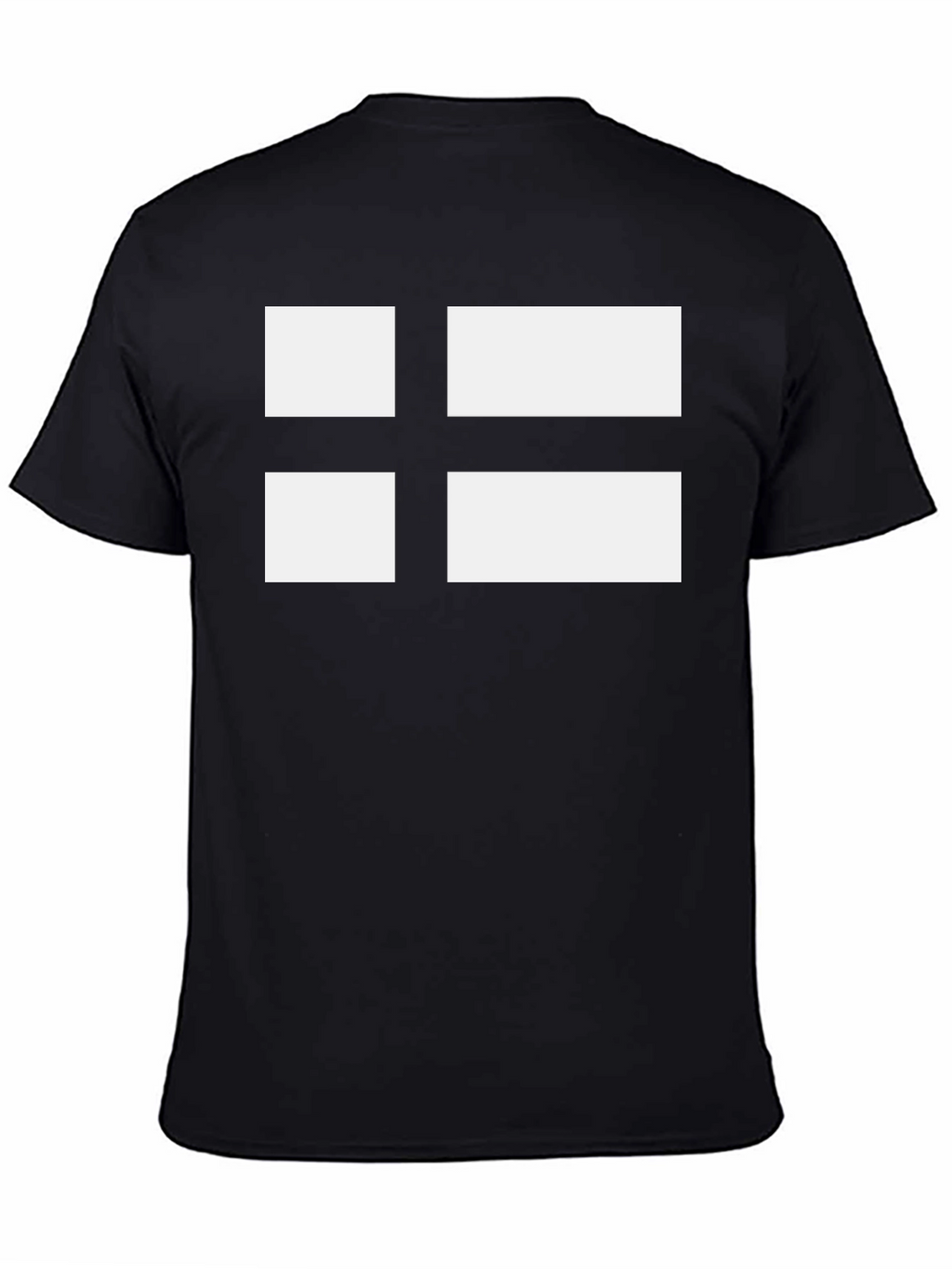 Nordic Cross Graphic Tee - Black Cotton T-Shirt