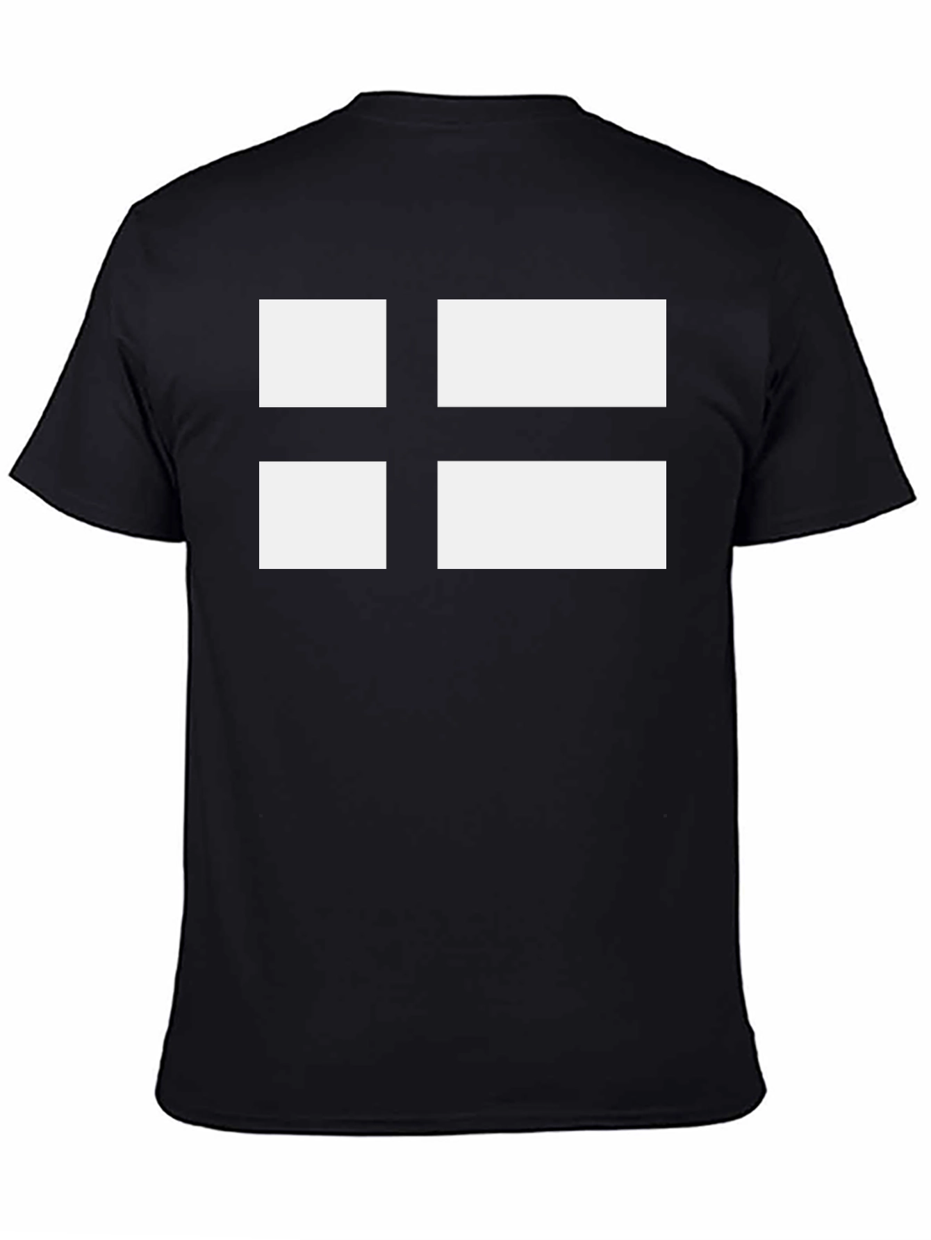 Nordic Cross Graphic Tee - Black Cotton T-Shirt