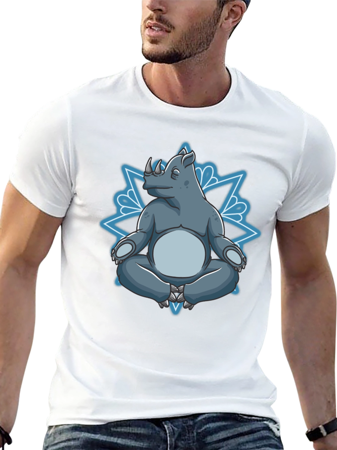 Meditating Rhino Graphic Tee