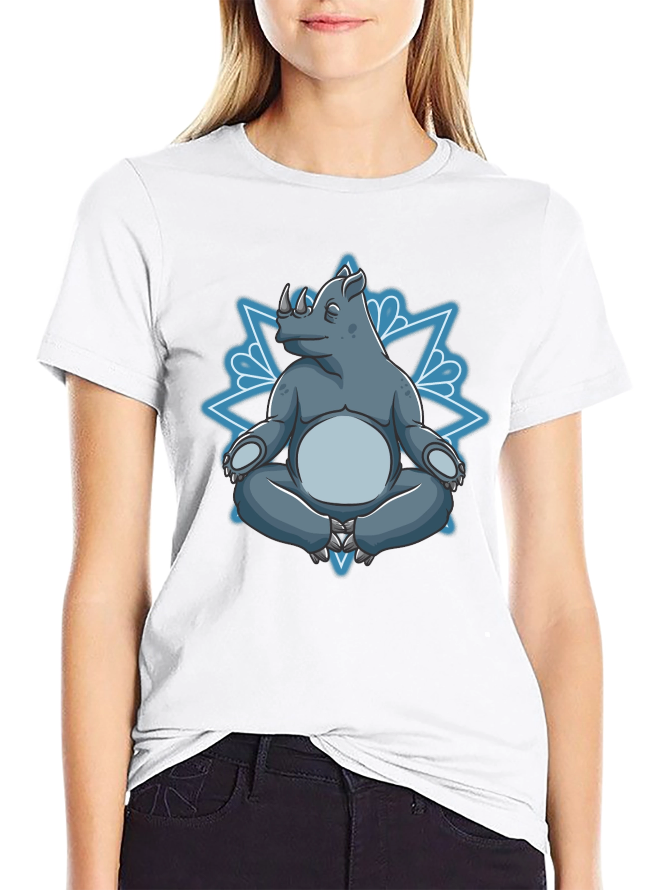 Meditating Rhino Graphic Tee