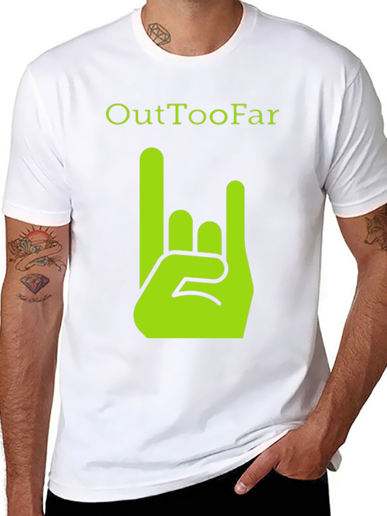 OutTooFar Graphic Tee - Rock On Hand Design