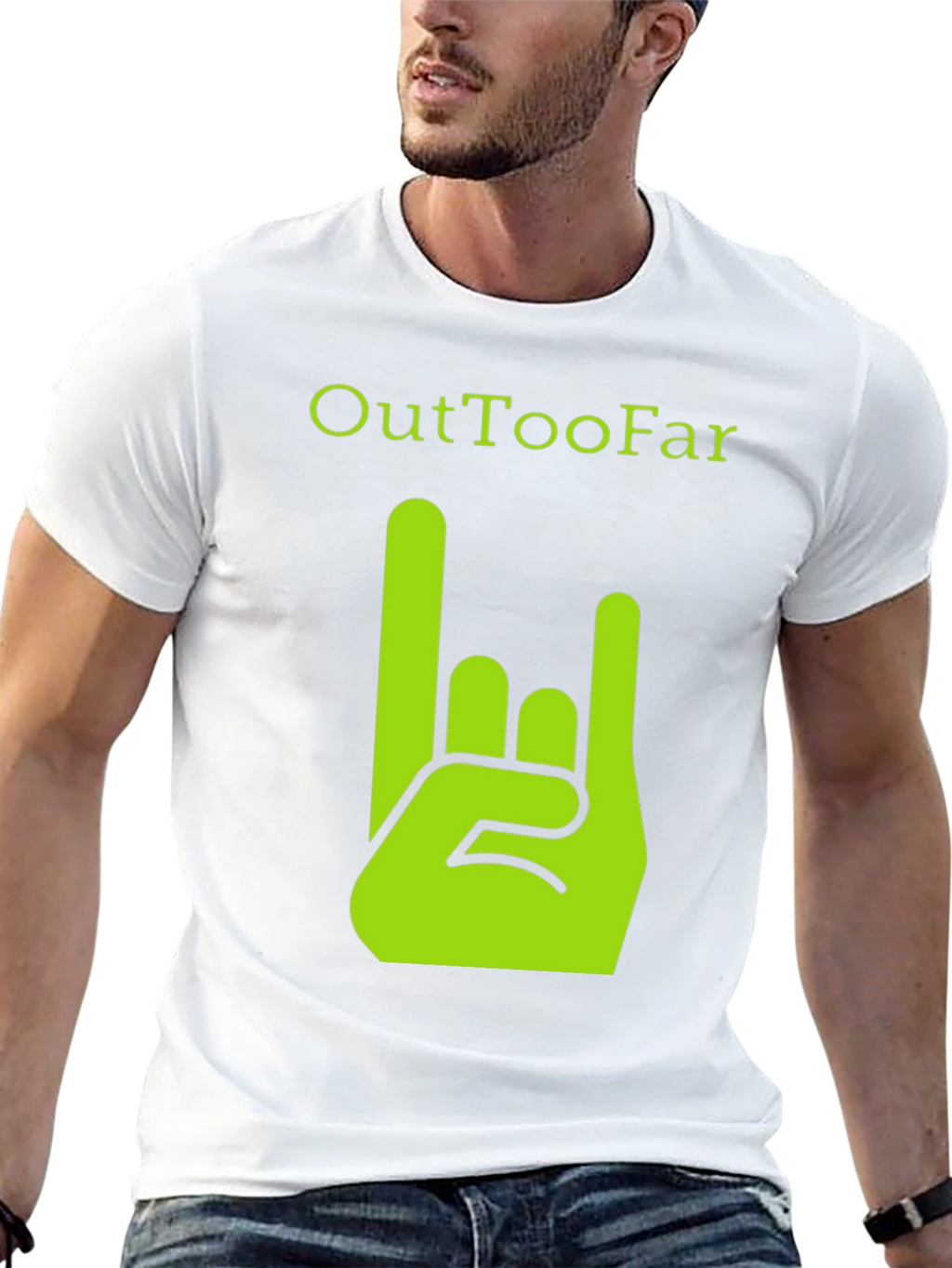 OutTooFar Graphic Tee - Rock On Hand Design