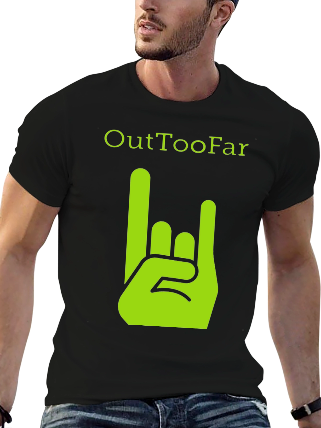 OutTooFar Graphic Tee - Rock On Hand Design