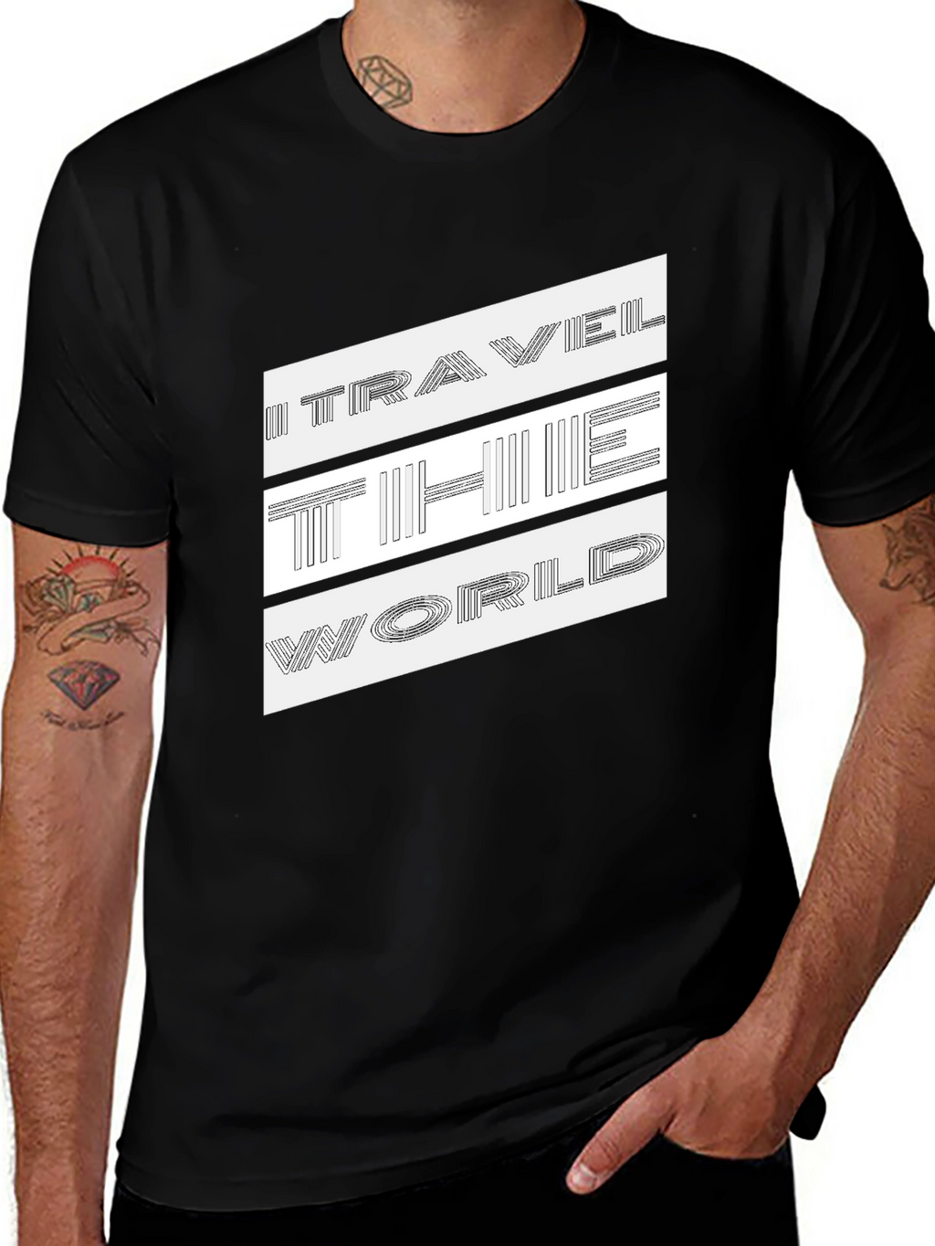 Travel The World Graphic Print T-Shirt