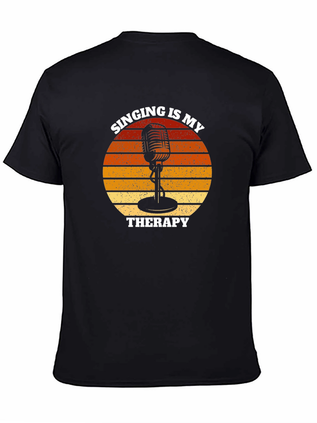 Singing is My Therapy T-Shirt - Retro Microphone Design