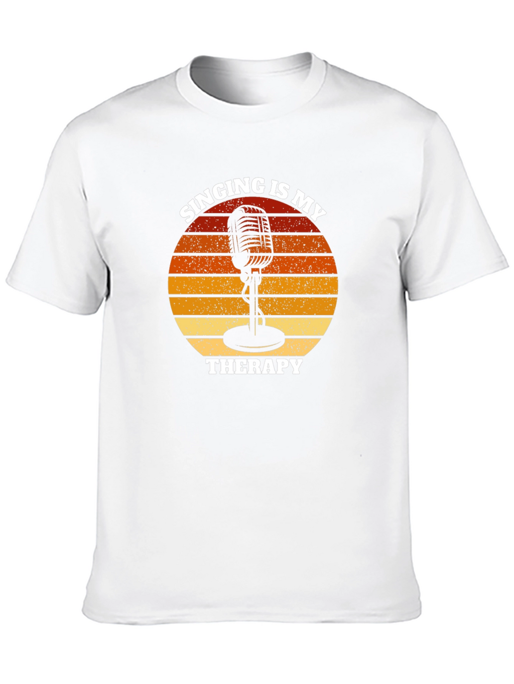Singing is My Therapy T-Shirt - Retro Microphone Design