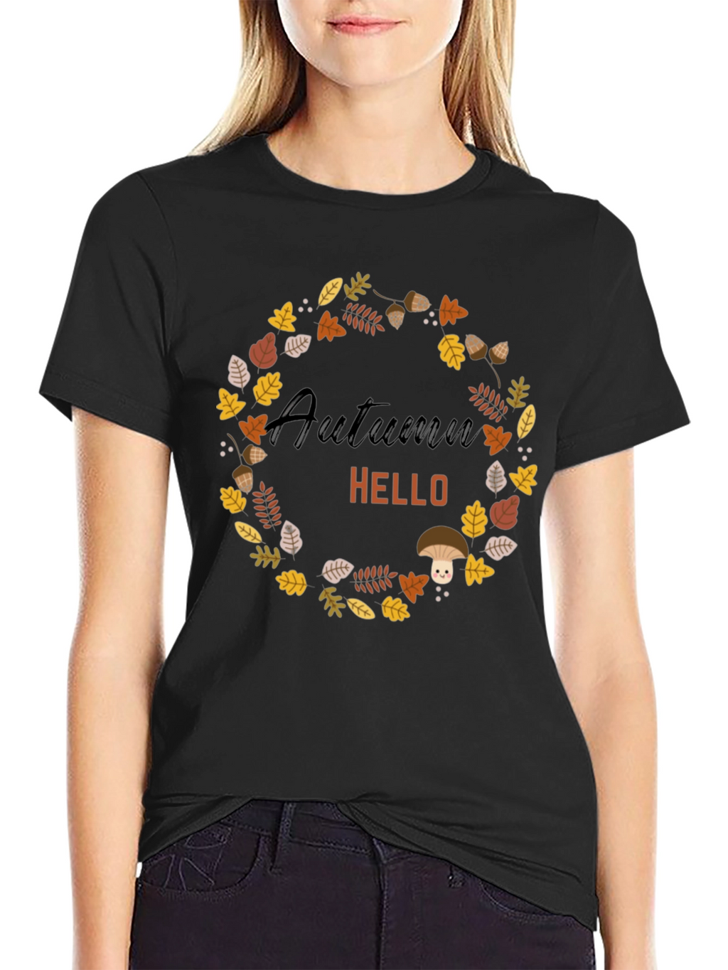 Autumn Hello Wreath Graphic Tee
