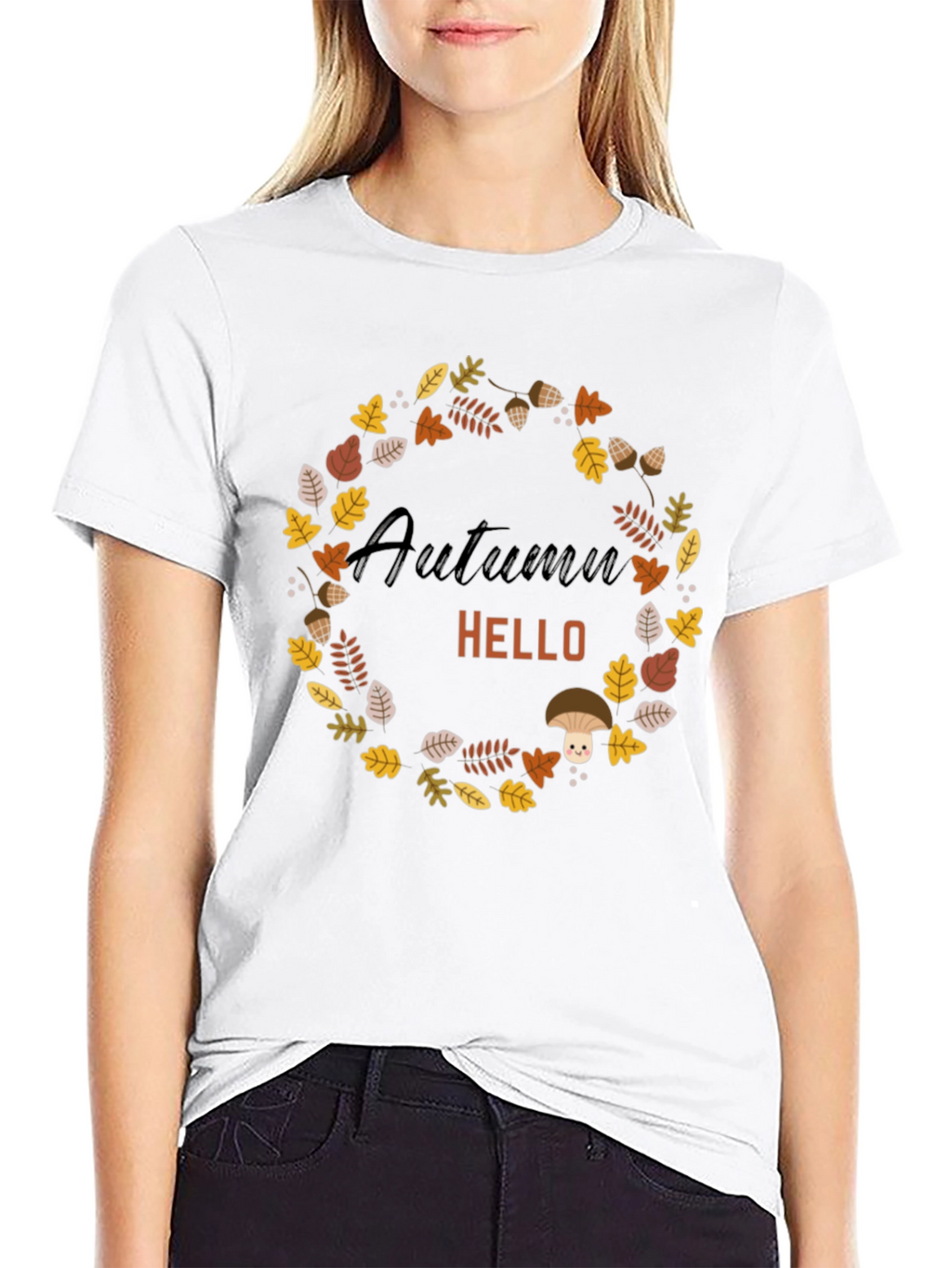 Autumn Hello Wreath Graphic Tee