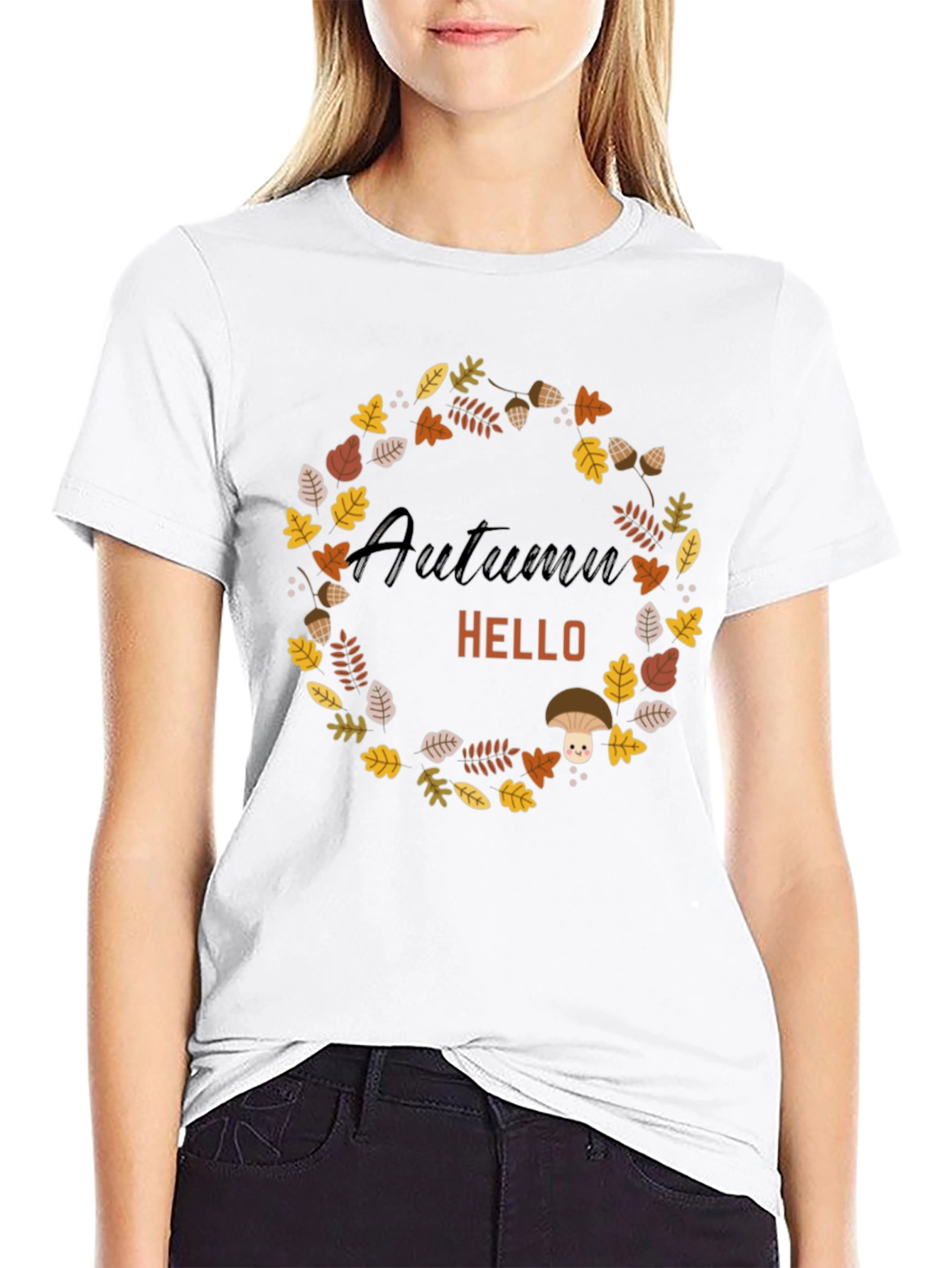 Autumn Hello Wreath Graphic Tee