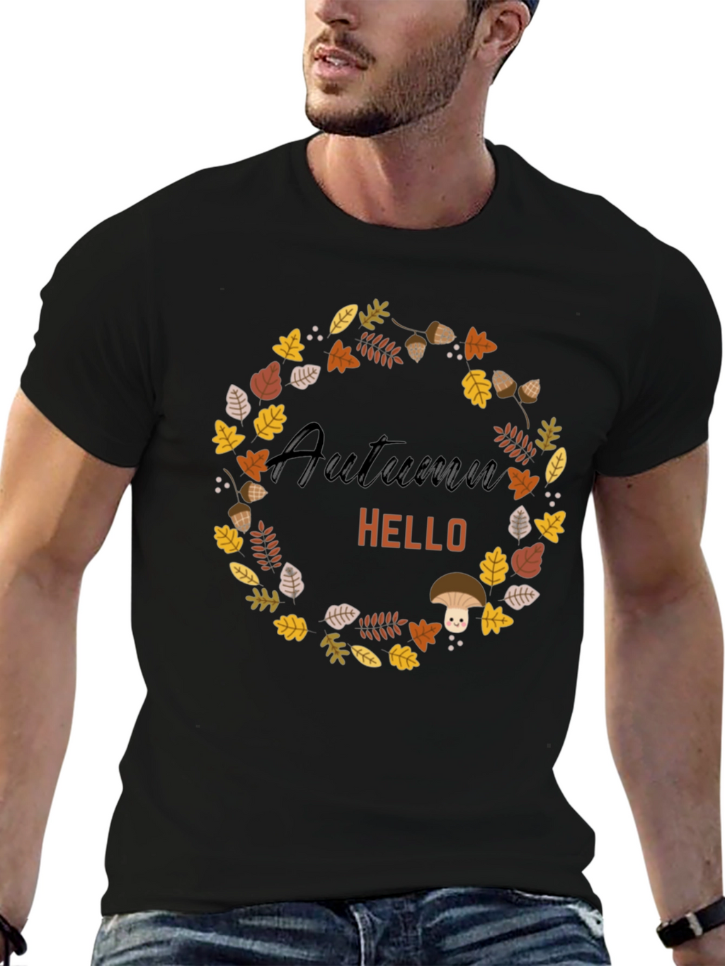 Autumn Hello Wreath Graphic Tee