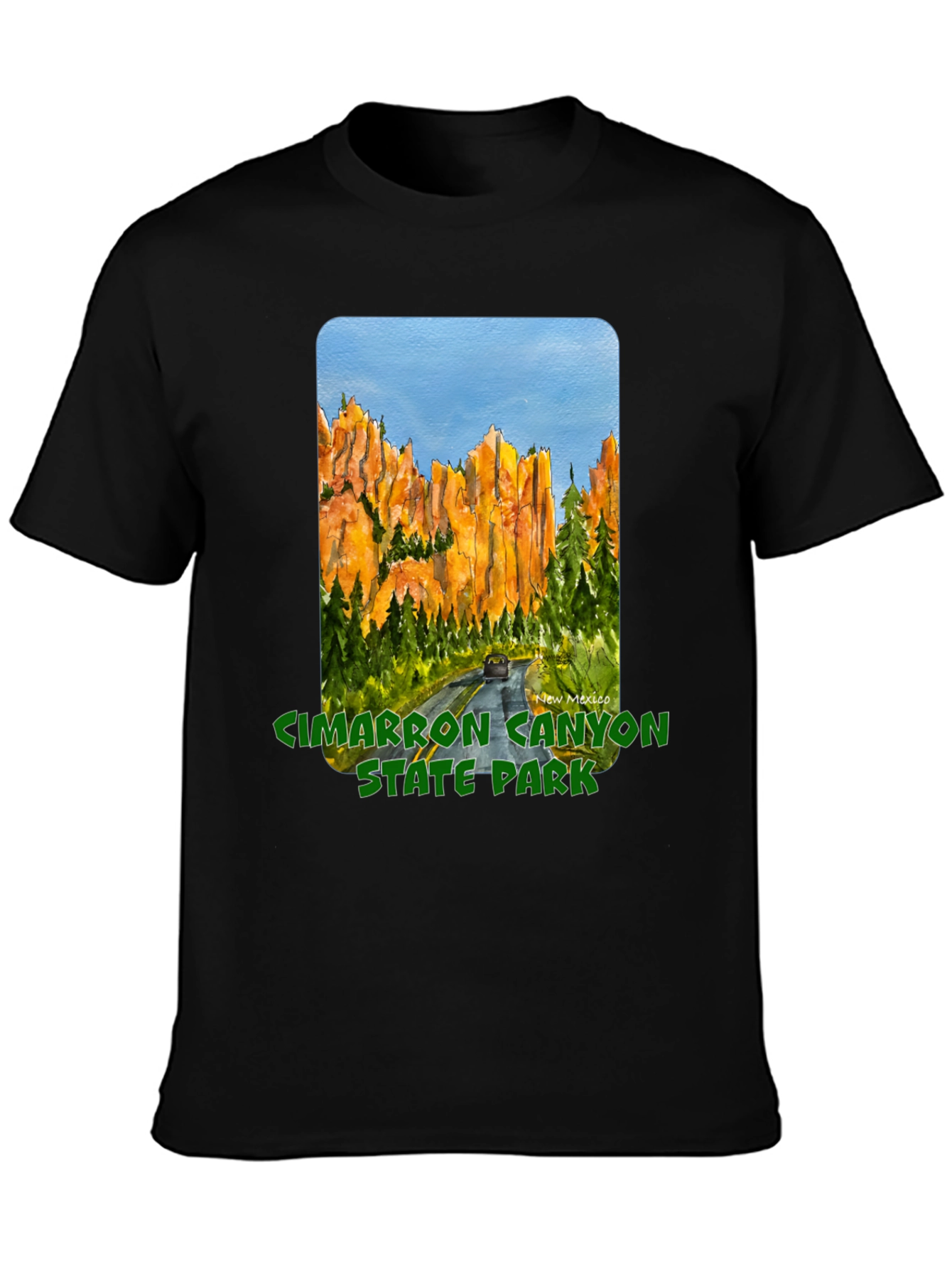 Cimarron Canyon State Park Black T-Shirt