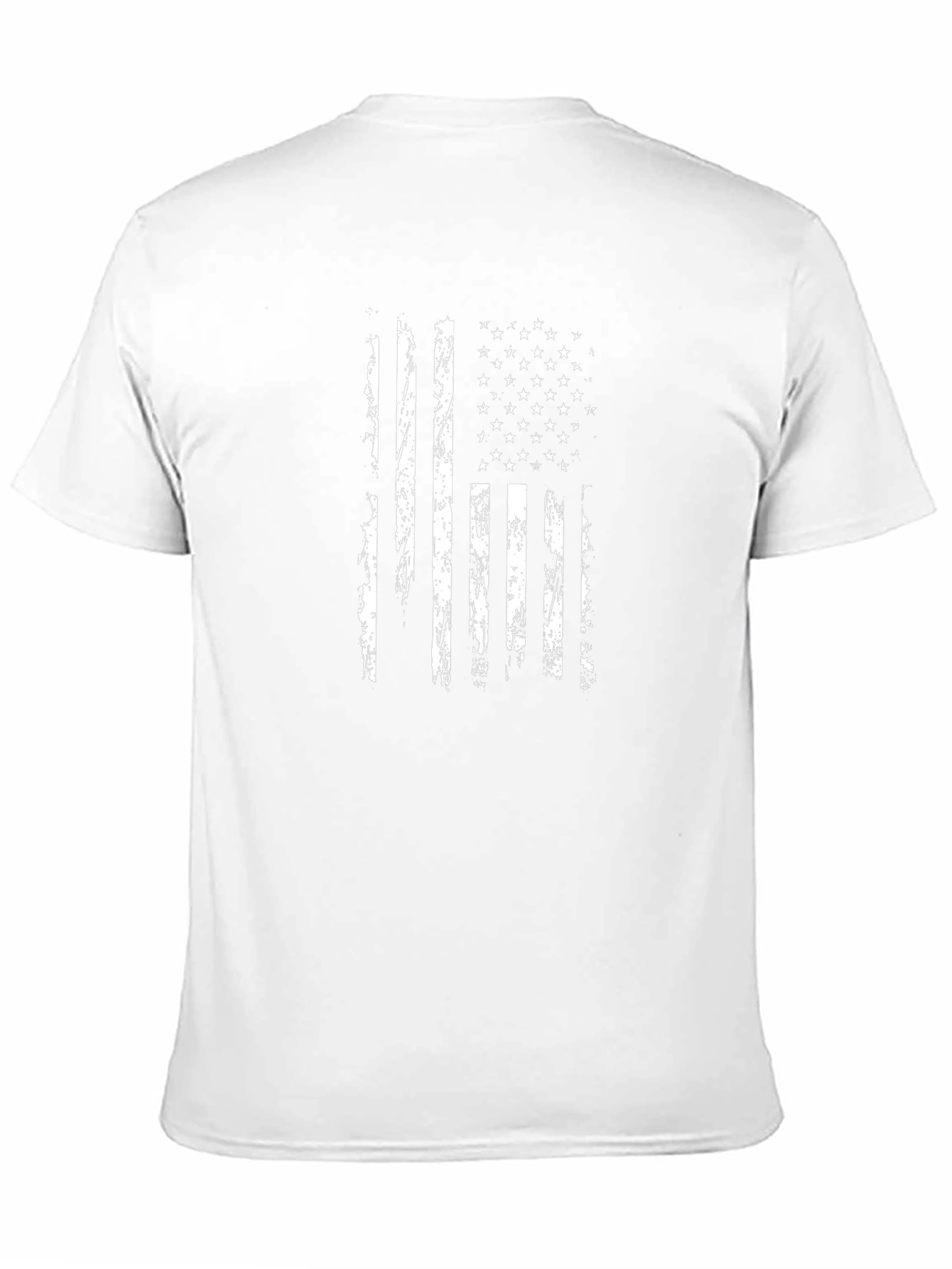 Distressed American Flag Graphic Tee - Patriotic Black T-Shirt