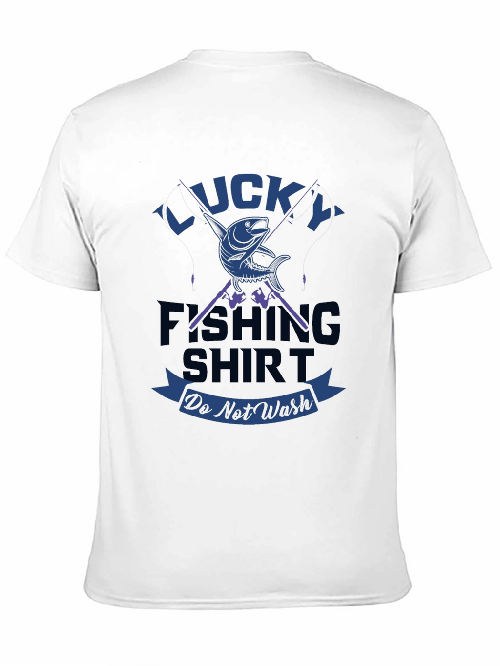 Lucky Fishing Shirt - Mens Black Graphic Tee