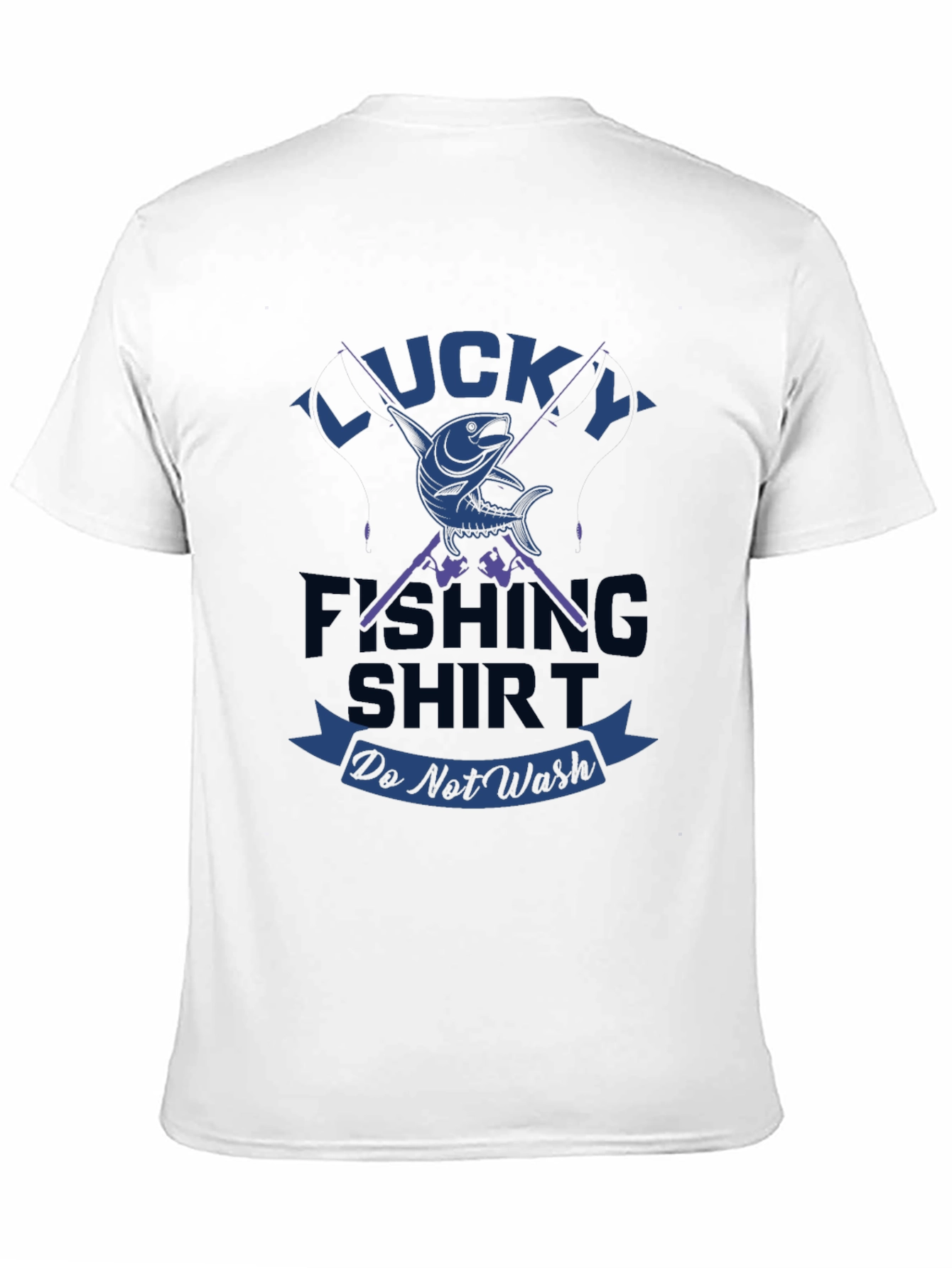 Lucky Fishing Shirt - Mens Black Graphic Tee