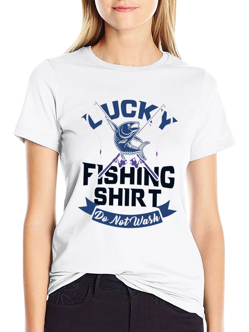 Lucky Fishing Shirt - Mens Black Graphic Tee