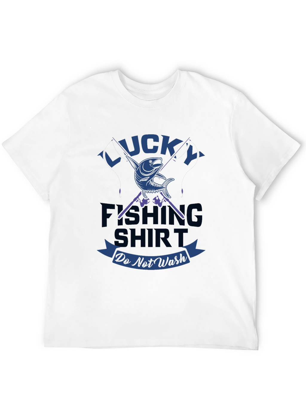 Lucky Fishing Shirt - Mens Black Graphic Tee
