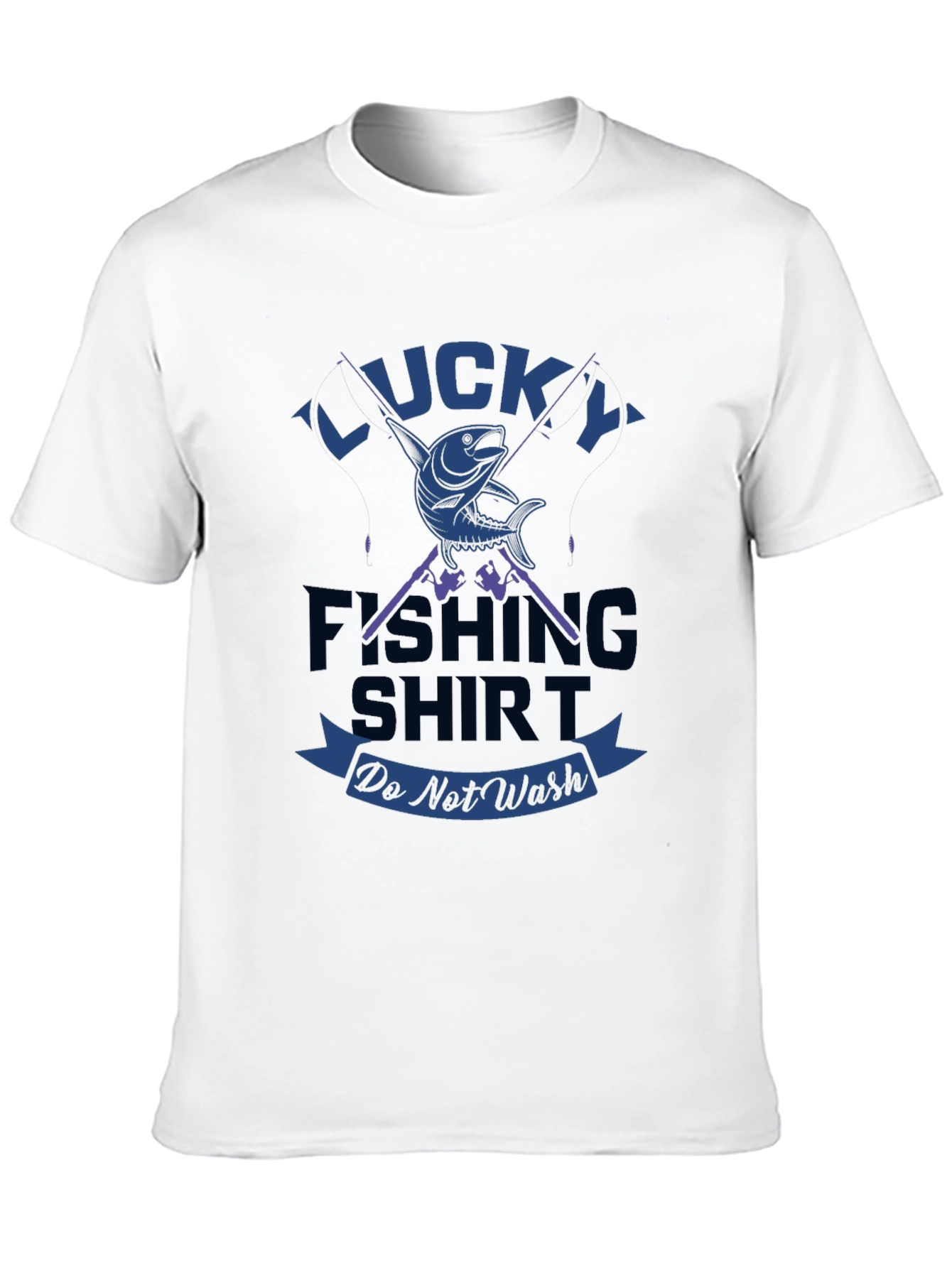 Lucky Fishing Shirt - Mens Black Graphic Tee