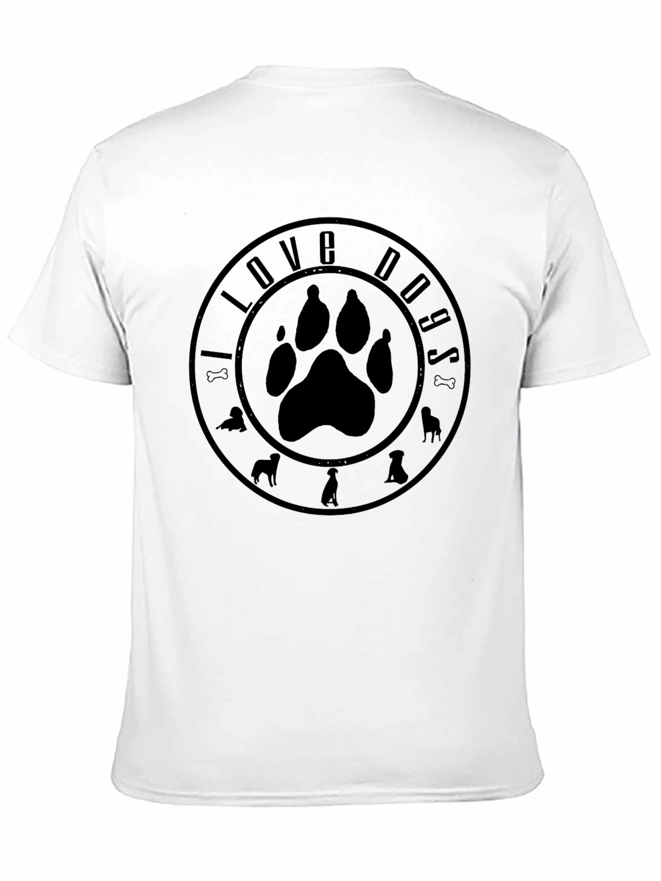 I Love Dogs Black Graphic Tee