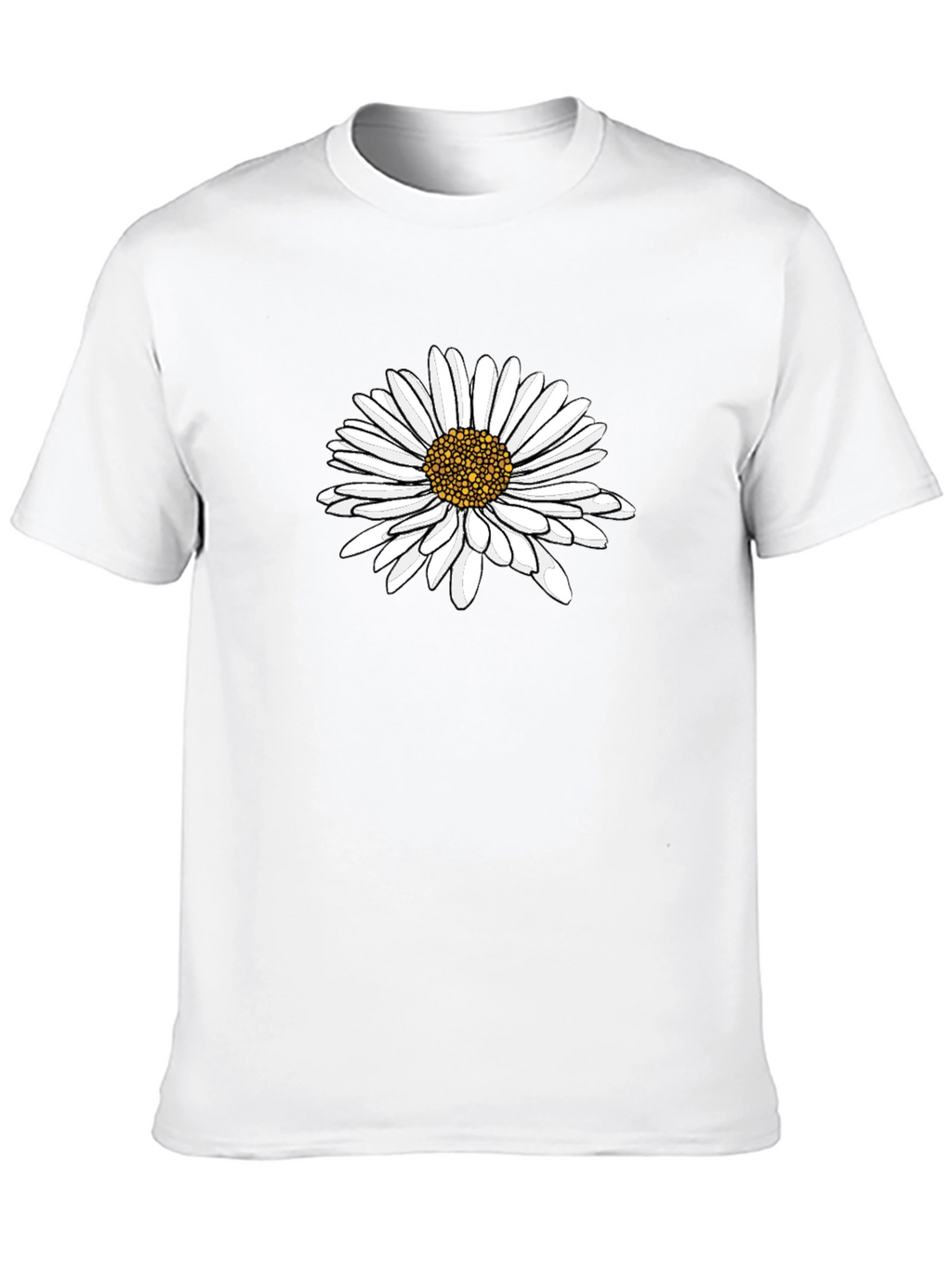 Daisy Graphic Tee - Black Cotton Comfort