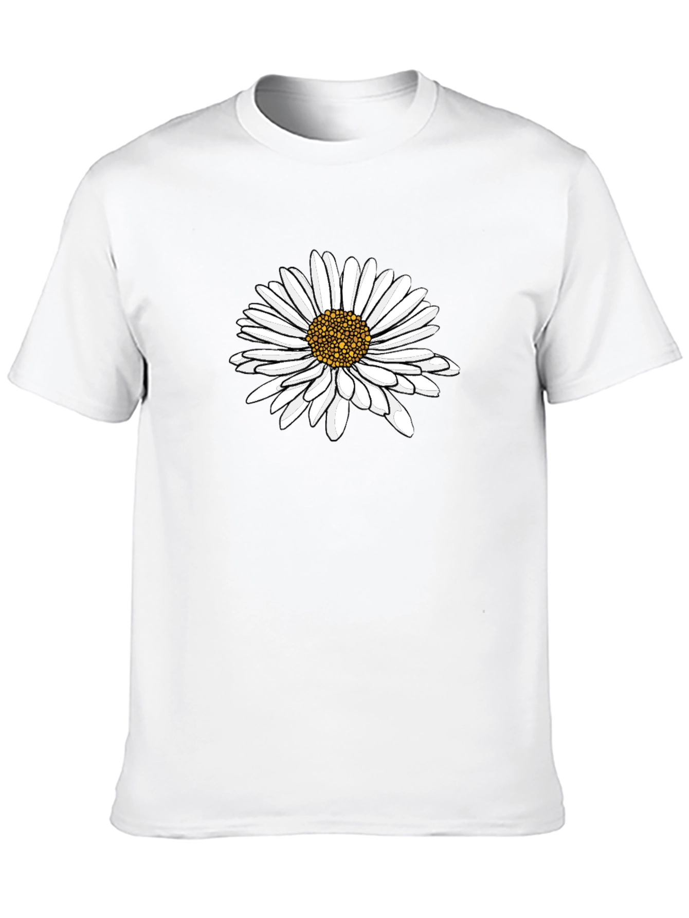 Daisy Graphic Tee - Black Cotton Comfort